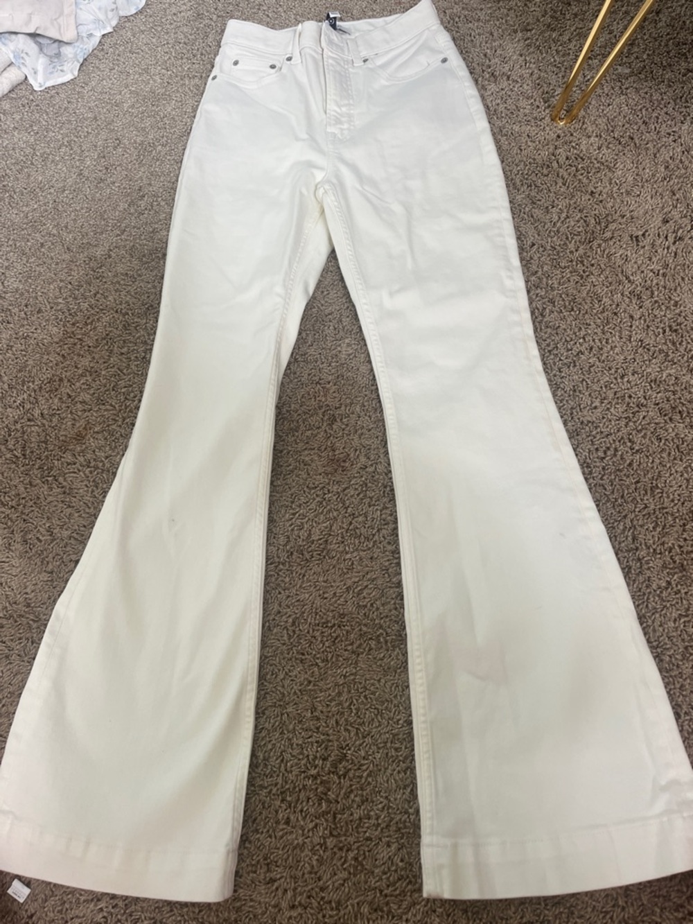 SPANX Cream High-Waist Jeans